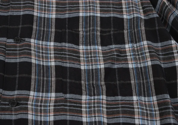 Y's for men Rayon Open-collar Checker Long Shirt K-163973_006