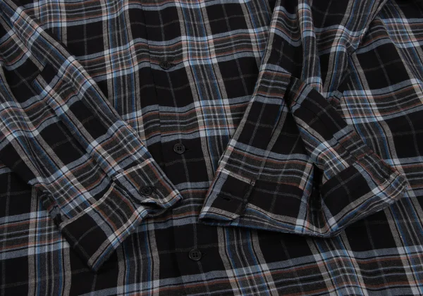 Y's for men Rayon Open-collar Checker Long Shirt K-163973_008