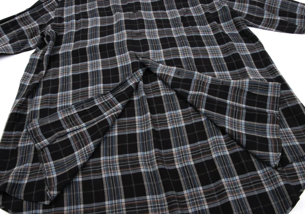 Y's for men Rayon Open-collar Checker Long Shirt K-163973_011