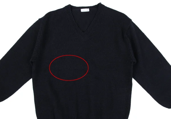 COMME des GARCONS HOMME Wool V Neck Knit Sweater K-163979_002