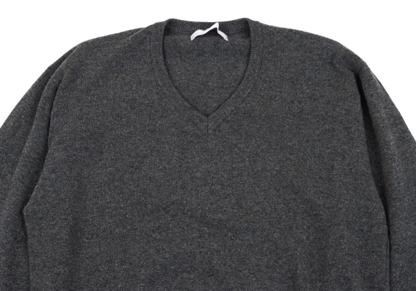 COMME des GARCONS HOMME Wool Nylon V-neck Knit Sweater K-163980_002