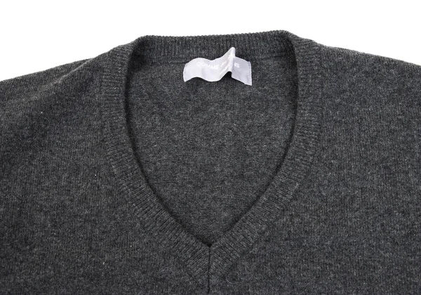 COMME des GARCONS HOMME Wool Nylon V-neck Knit Sweater K-163980_003