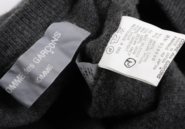 COMME des GARCONS HOMME Wool Nylon V-neck Knit Sweater K-163980_010