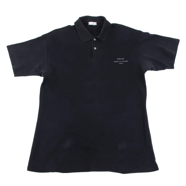 COMME des GARCONS HOMME Logo Printed Polo Shirt Navy S-M K-163981_001