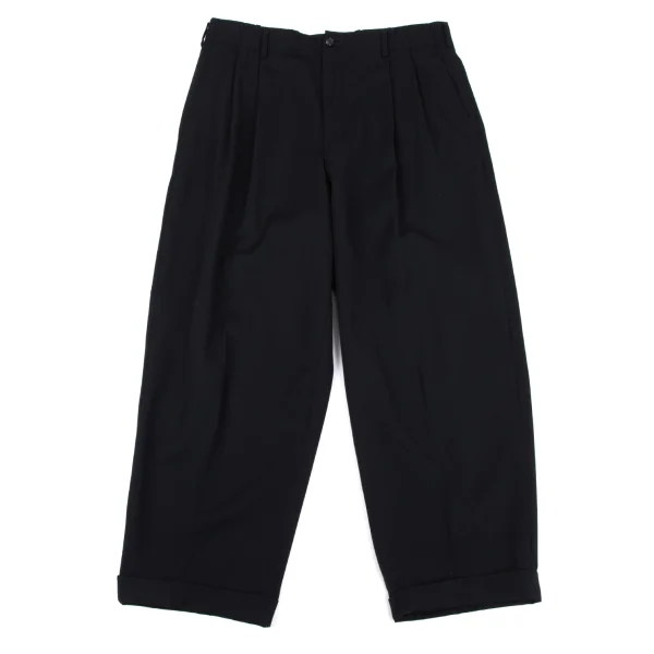 COMME des GARCONS HOMME Wool Gaba Double Pants Navy L K-163982_001
