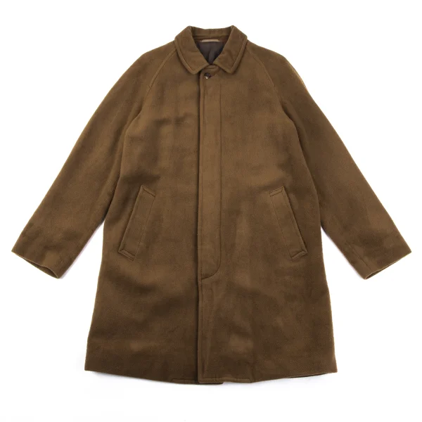 COMME des GARCONS HOMME Washed Wool Trench Coat Camel L K-163990_001