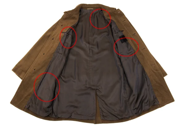 COMME des GARCONS HOMME Washed Wool Trench Coat K-163990_012