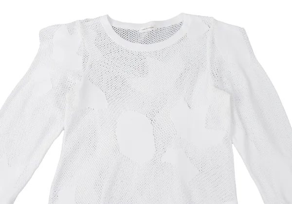 COMME des GARCONS Cotton Nylon Mesh Jacquard Knit K-163991_003
