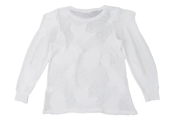 COMME des GARCONS Cotton Nylon Mesh Jacquard Knit K-163991_010