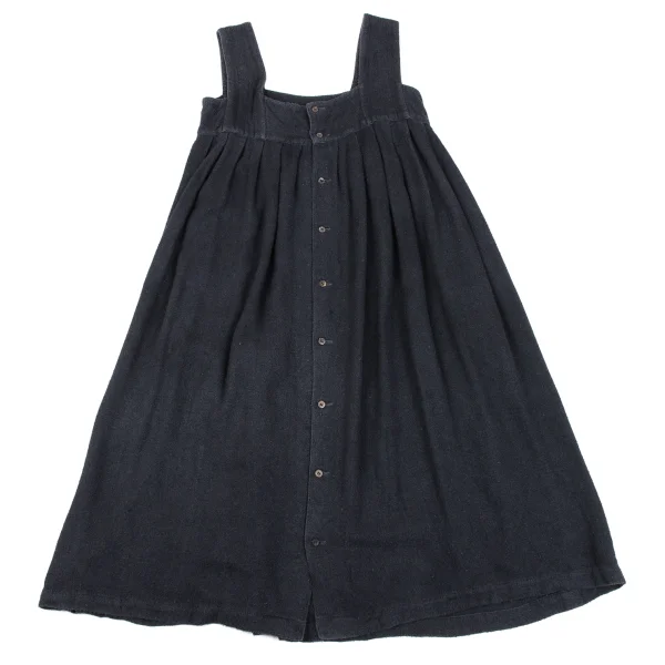 Unbranded Tuck Design Front Opening Sleeveless Dress K-163992_002