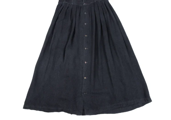 Unbranded Tuck Design Front Opening Sleeveless Dress K-163992_007