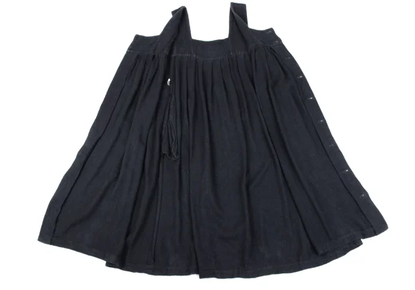 Unbranded Tuck Design Front Opening Sleeveless Dress K-163992_010