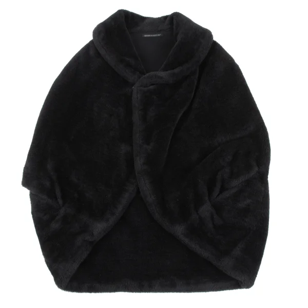 Yohji Yamamoto FEMME Faux Fur Hook Closure Cape K-163994_002