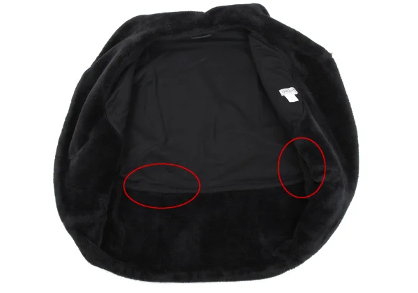 Yohji Yamamoto FEMME Faux Fur Hook Closure Cape K-163994_009