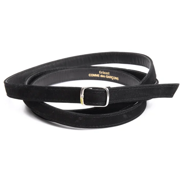 tricot COMME des GARCONS Suede Narrow Belt Black  K-163998_001
