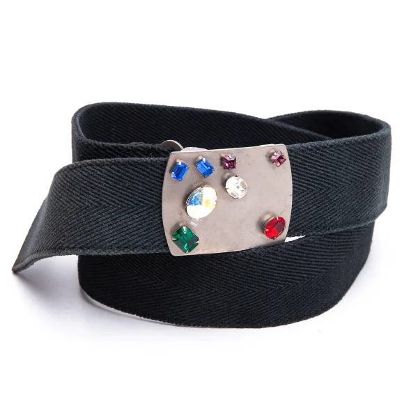 tricot COMME des GARCONS Bijou Buckle Belt Black  K-164000_001