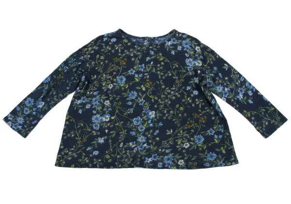 45rpm 45R Cotton Indigo Dyed Floral Print Top K-164005_002
