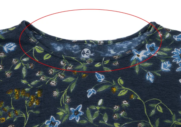 45rpm 45R Cotton Indigo Dyed Floral Print Top K-164005_005