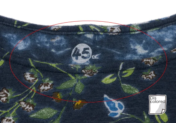 45rpm 45R Cotton Indigo Dyed Floral Print Top K-164005_006