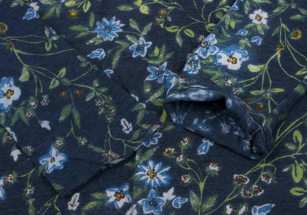 45rpm 45R Cotton Indigo Dyed Floral Print Top K-164005_008