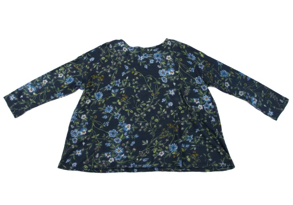 45rpm 45R Cotton Indigo Dyed Floral Print Top K-164005_011