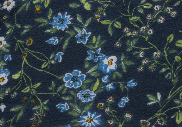 45rpm 45R Cotton Indigo Dyed Floral Print Top K-164005_012