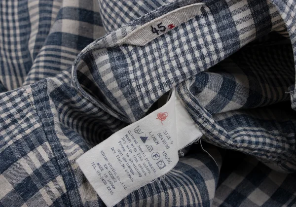 45rpm 45R Linen Check Pullover Blouse K-164007_012