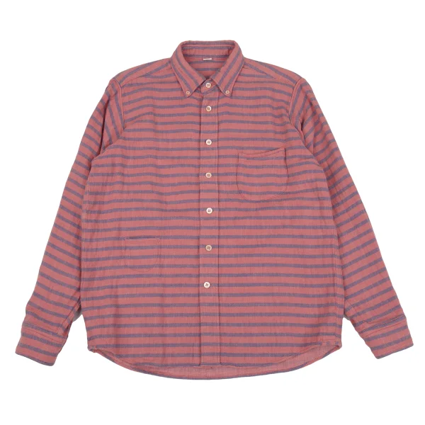 45rpm 45R Cotton Pocket Design Stripe Shirt Red,Blue XS-S K-164010_001