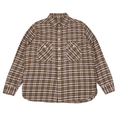 45rpm 45R Cotton Switching Sleeve Design Flap Pocket Shirt