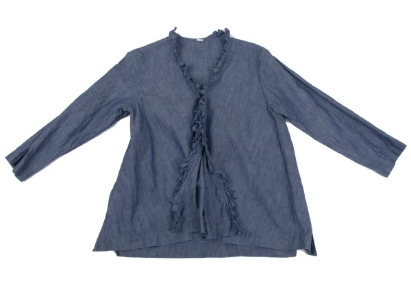 45rpm 45R Cotton Linen Zigzag Embroidery Design Blouse K-164014_002