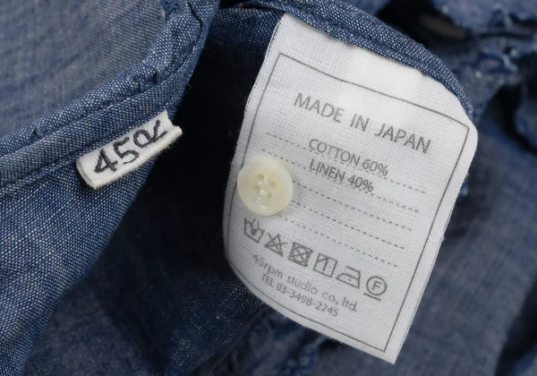 45rpm 45R Cotton Linen Zigzag Embroidery Design Blouse K-164014_013