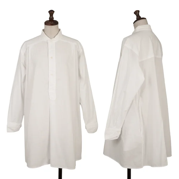 45rpm 45R Cotton Pullover Band Collar Shirt White 0 K-164017_001