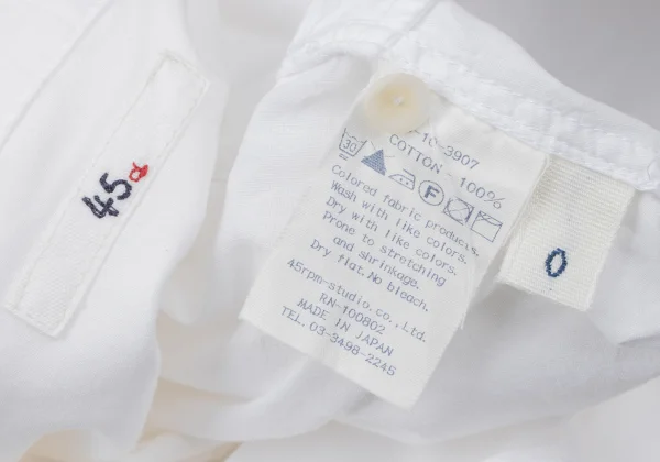 45rpm 45R Cotton Pullover Band Collar Shirt K-164017_016