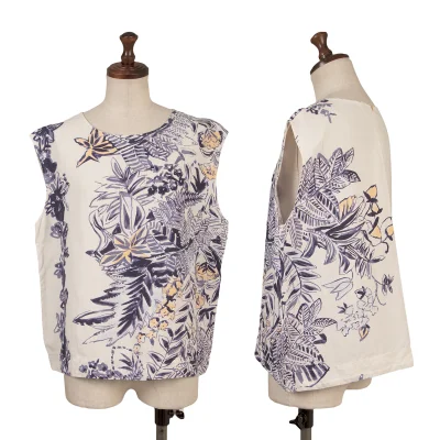 45rpm 45R Linen Floral Dyed Print Sleeveless Top