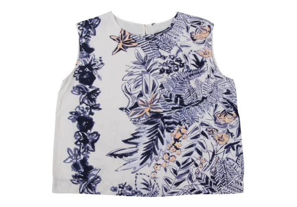 45rpm 45R Linen Floral Dyed Print Sleeveless Top K-164019_002