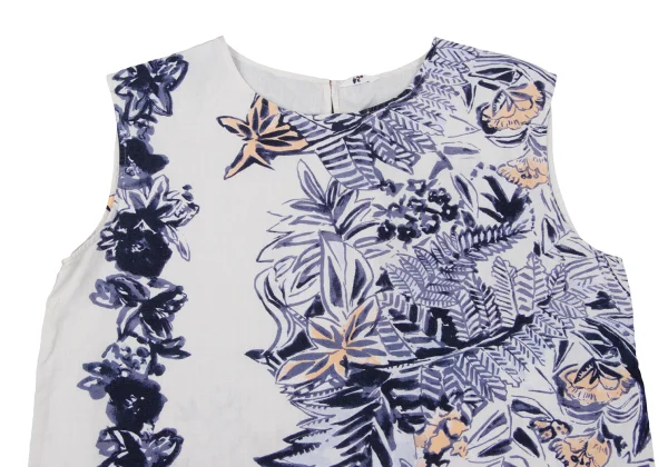 45rpm 45R Linen Floral Dyed Print Sleeveless Top K-164019_003