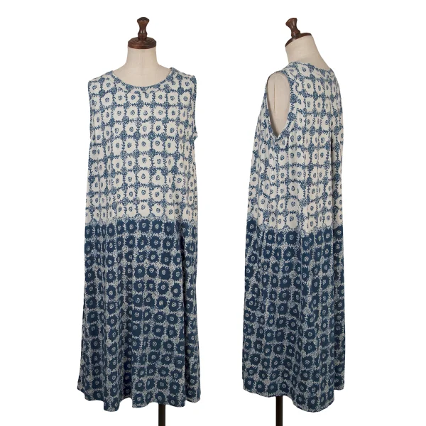 45rpm 45R Indigo Dyed Cotton Sleeveless Dress Navy 0 K-164022_001