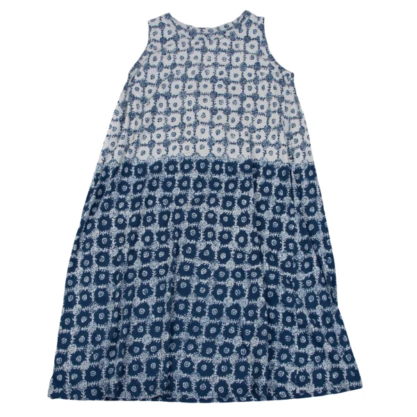 45rpm 45R Indigo Dyed Cotton Sleeveless Dress K-164022_002
