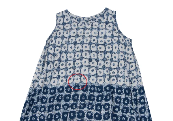 45rpm 45R Indigo Dyed Cotton Sleeveless Dress K-164022_003