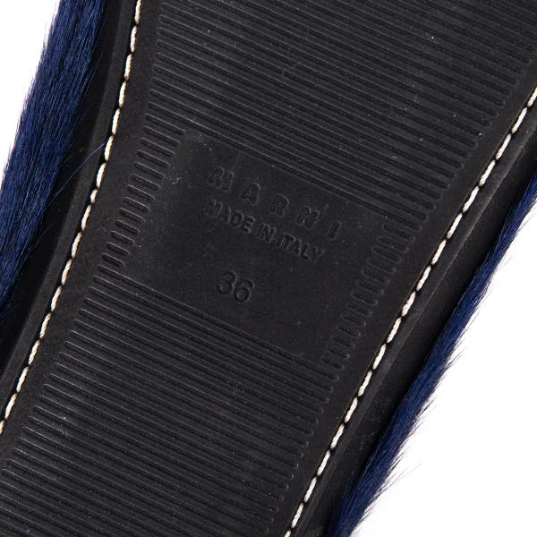 MARNI Fussbett Calf Hair Clogs K-164024_011