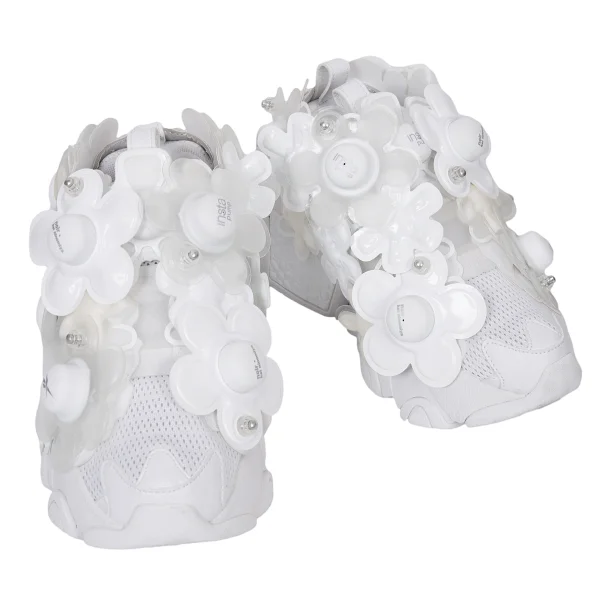 ノアール ケイ ニノミヤ×リーボックnoir kei ninomiya×Reebok INSTAPUMP FURY Kumo フラワー装飾スニーカー 白23.5 K-164025_001