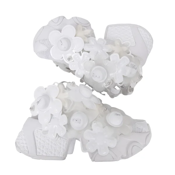 ノアール ケイ ニノミヤ×リーボックnoir kei ninomiya×Reebok INSTAPUMP FURY Kumo フラワー装飾スニーカー 白23.5 K-164025_003