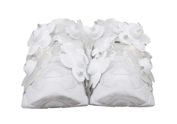 ノアール ケイ ニノミヤ×リーボックnoir kei ninomiya×Reebok INSTAPUMP FURY Kumo フラワー装飾スニーカー 白23.5 K-164025_004