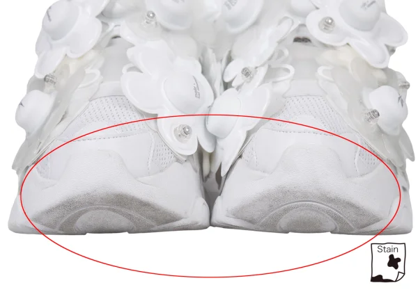 ノアール ケイ ニノミヤ×リーボックnoir kei ninomiya×Reebok INSTAPUMP FURY Kumo フラワー装飾スニーカー 白23.5 K-164025_005