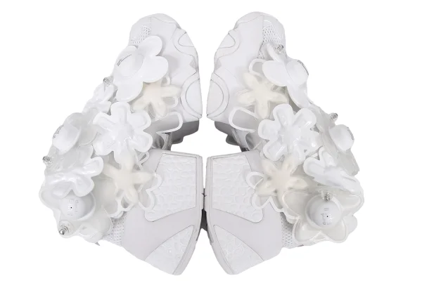 ノアール ケイ ニノミヤ×リーボックnoir kei ninomiya×Reebok INSTAPUMP FURY Kumo フラワー装飾スニーカー 白23.5 K-164025_010