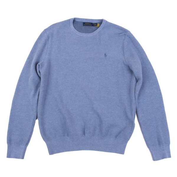 Ralph Lauren Cotton Pony Embroidered Knit Top Sky blue M K-164031_001