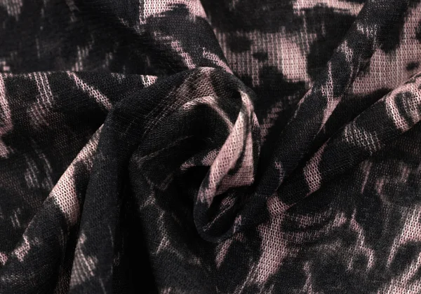 ジャンポールゴルチエJean Paul GAULTIER テーピンググラフィックプリントパワーネットカーディガン 黒他40 K-164035_015