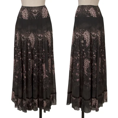 Jean Paul GAULTIER Taped Graphic Print Mesh Skirt