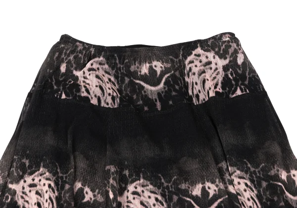 Jean Paul GAULTIER Taped Graphic Print Mesh Skirt K-164036_004