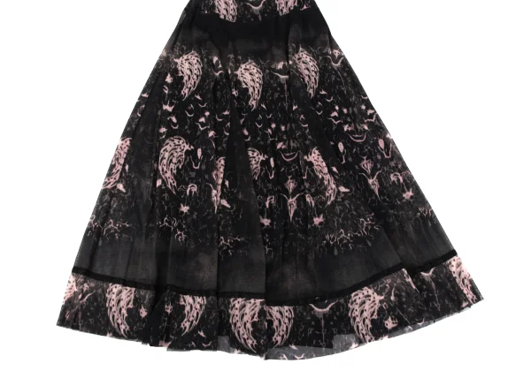 Jean Paul GAULTIER Taped Graphic Print Mesh Skirt K-164036_006